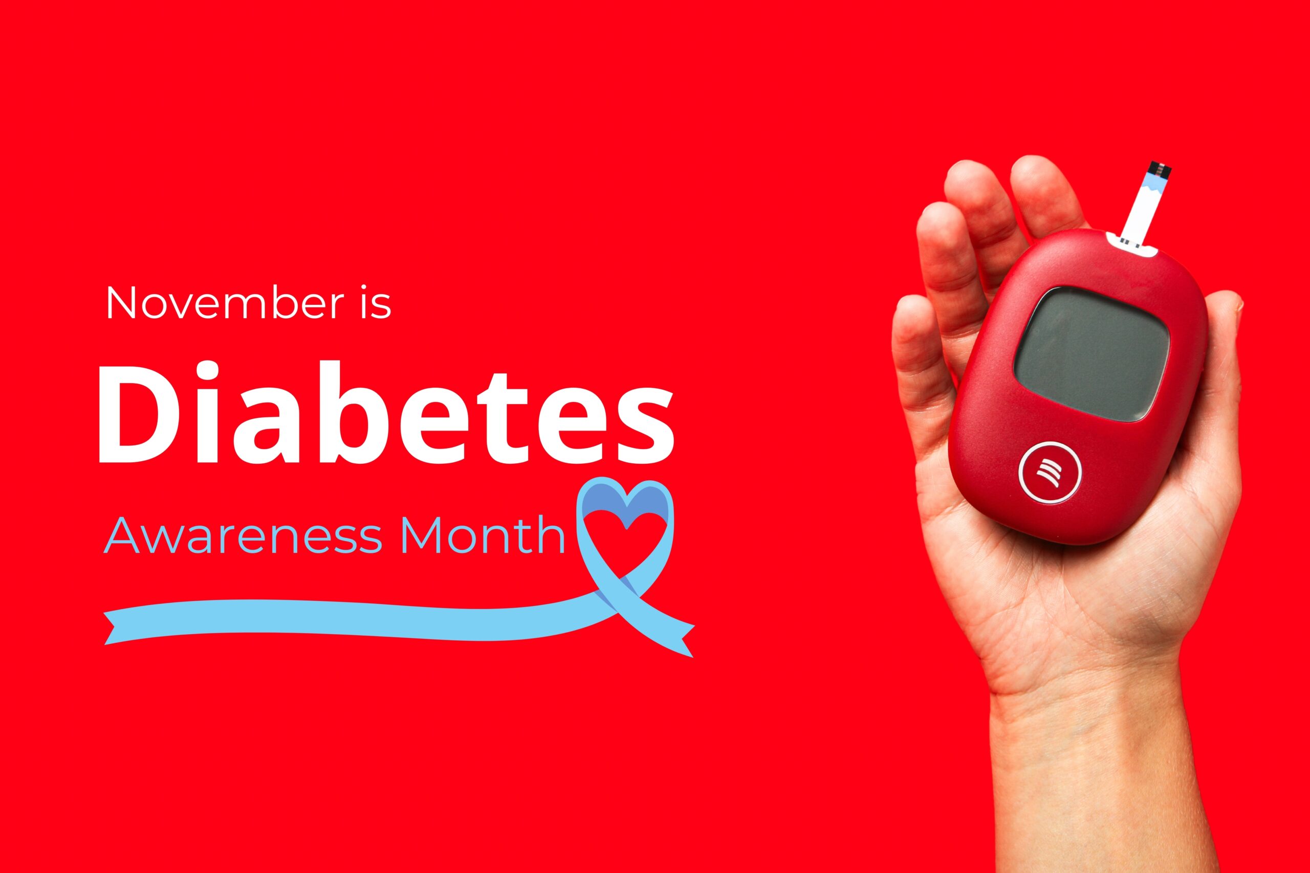 World,Diabetes,Day,,On,A,Red,Background.